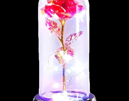 Evig rose i glas med LED-belysning - en elegant gave til enhver lejlighed