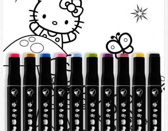 Hello Kitty Malen nach Zahlen Malvorlage