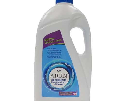 Arun Detergente Gel 4 L – 60 Lavados White Luminous para Ropa Blanca