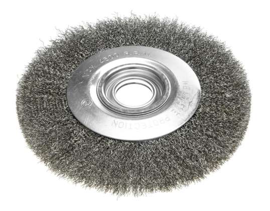 Zirkuläre Drahtbürste 200 x 32 mm. Welldraht. Stahl