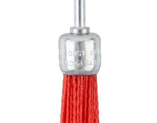 Nylon-Stoßbürste 25 mm. mit 6 mm Schaft