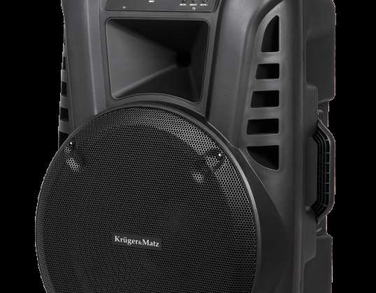 Active speaker column with 2 wireless UHF microphones SD Bluetooth FM USB 60 Watt