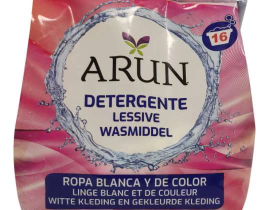 Arun Detergente en Polvo 1000 g – 16 Lavados para Ropa Blanca y de Color