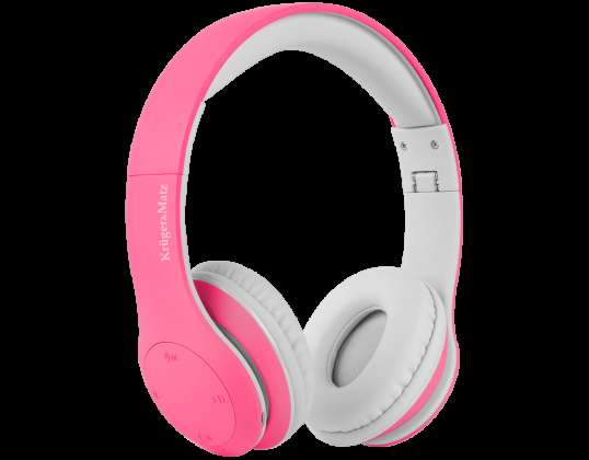 Wireless Over-Ear Headphones for Kids Kruger&amp;Matz model Street Kids color pink