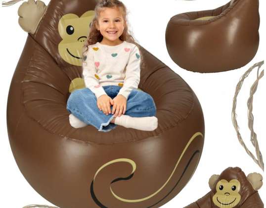 BESTWAY 75116 Aufblasbarer Sessel Pouf Affe 70kg