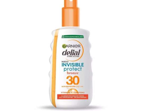 Garnier Delial Leche Solar Spray SPF 30 – 200 ml, Invisible