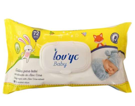 Lov&amp;#039;yc wipes 72 u. Baby aloe vera.