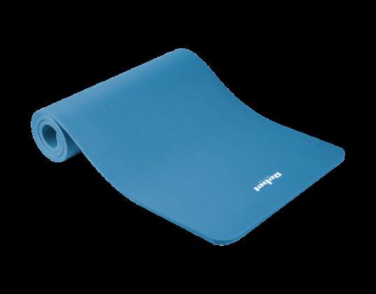 Tappetino da yoga pilates fitness 183x61cm spessore 1.5cm materiale NBR blu REBEL ACTIVE