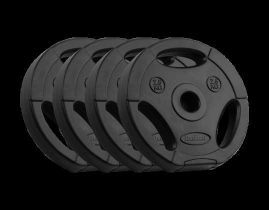 Asfaltová zátěžová sada 4x2,5kg. otvor 31mm. talíř s držadly. REBEL ACTIVE