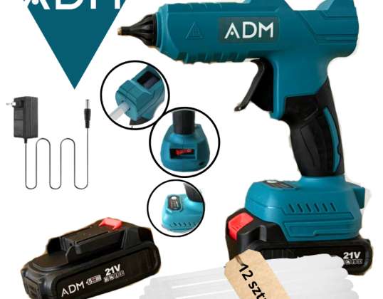 ADM Akku-Heißklebepistole 21V + 1 Akku 21V, Artikelnummer: 7006 Lager in PL