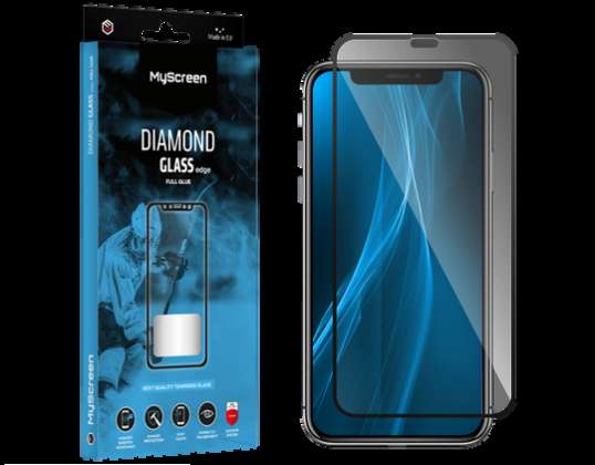 Verre de protection MyScreen DIAMOND GLASS LITE edge FULL GLUE noir Apple iPhone XR/11