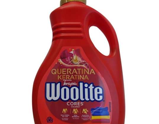 Woolite nestemäinen pesuaine 30 annosta. 1,65 L. Värit.
