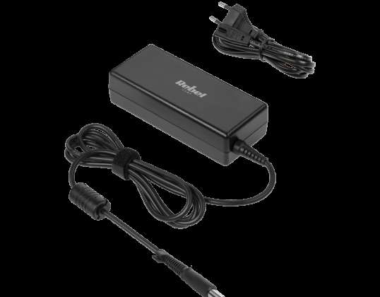 Strømforsyning Rebel med strømkabel for HP-laptop 90 W / 19 V / 4,62 A / 7,4x5,0 mm