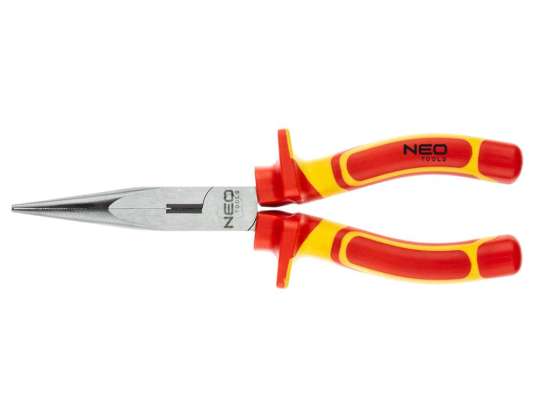Uzun düz pens 200 mm 1000V. CrV. parlatılmış