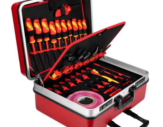 Kit d'outils isolés pour la réparation de voitures électriques et hybrides 51 pièces.