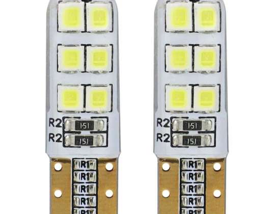 Світлодіоди стандартні t10 w5w 12xsmd 2835 12v силікон amio 01095