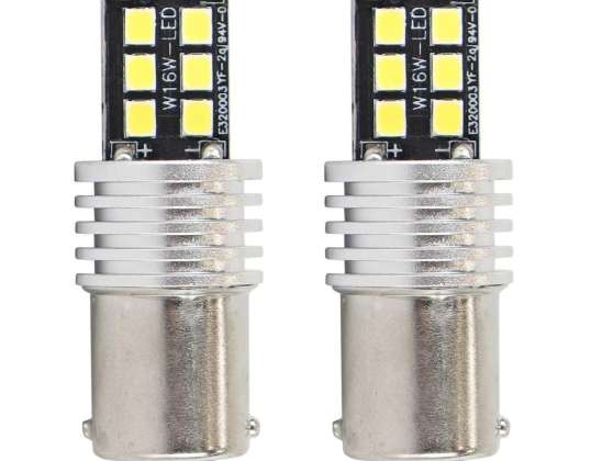 Lâmpadas LED canbus 2835 15smd 1156 ba15s p21w r10w r5w branca 12v 24v amio 01293
