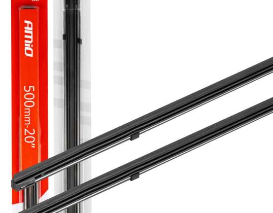 Borrachas de limpadores 50 cm. 20&quot; 500mm 2 peças. amio 01341
