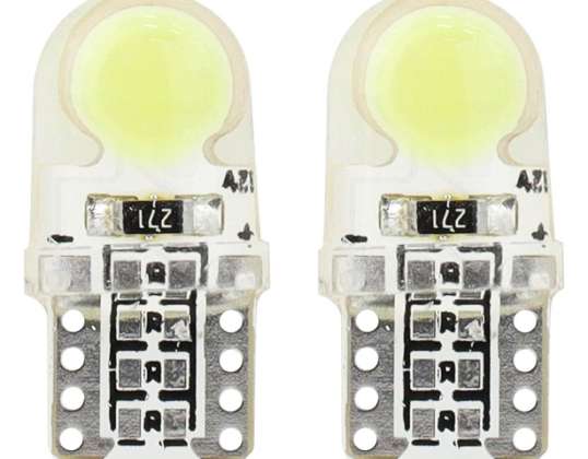 Standard fehér led izzók w5w t10e cob 12v amio 01441