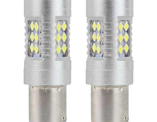 LED-Lampen canbus 3030 24smd ba15s p21w weiß 12v 24v amio 01445