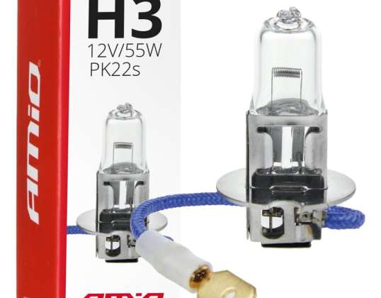 Halogenlampe h3 12v 55w uv-filter e8 amio 01478