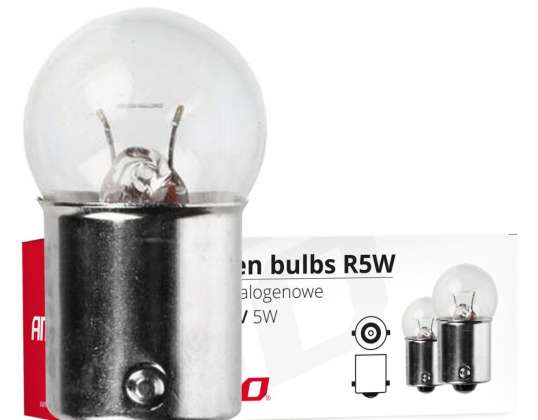 Галогенні лампи R5W BA15S 12V 5W 10 шт. amio 01485