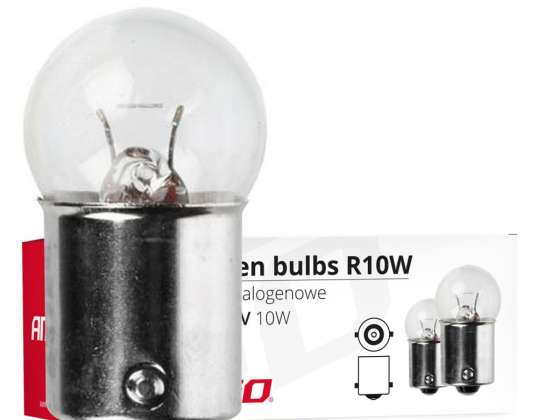 Halogenlampen R10W BA15S 12V 10W 10 Stück AMIO 01487