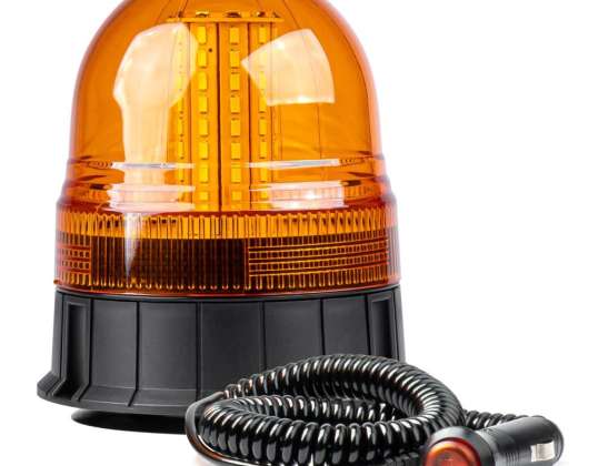 Blinkende varselampe med magnet 80 LED R10 12V 24V W09M Amio 01502