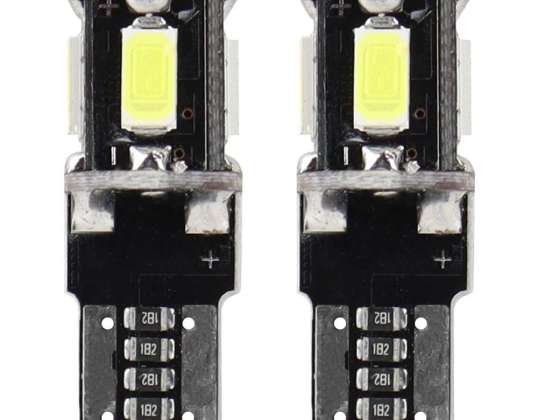 Ampoules LED Canbus 5smd 5730 t10 w5w blanche Amio 01628