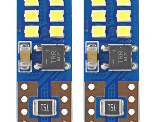 LED-Glühbirnen Canbus 12smd ultrahell 2016 t10e w5w weiß 12v 24v amio 01638