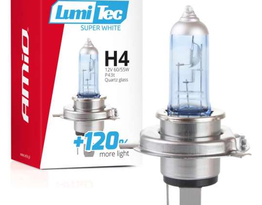 Halogenlampe h4 12v 60/55w lumitec super white 120 amio 02137