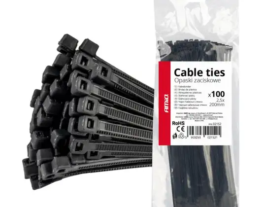 Mustad kaablisidurid 2 5x200mm   100 tk. amio 02152