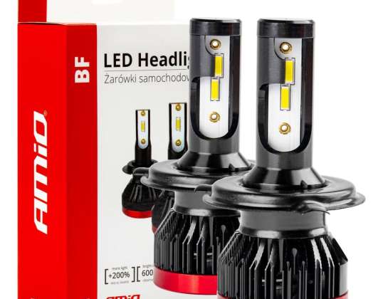 Ampoules LED auto série bf h4/h19 6000k canbus amio 02241