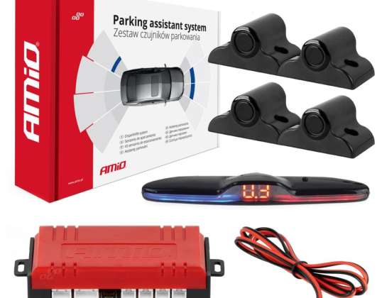 Kit de capteurs de stationnement capteurs de recul MAX LED 4 capteurs noirs 19 mm camion AMIO 02292
