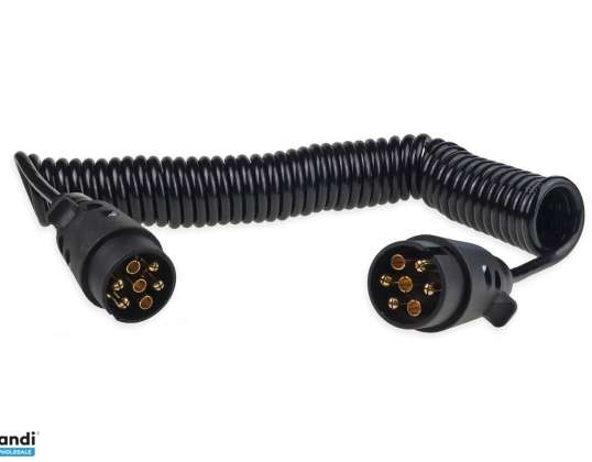 Fişli Spiral Elektrik Kablosu 7 Pin 12v 6 m amio 02390