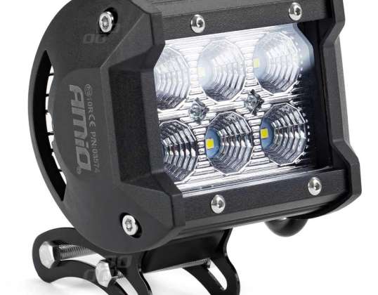 Arbeidslampe halogen LED søkelys AWL17 6LED 12V 24V AMIO 02431