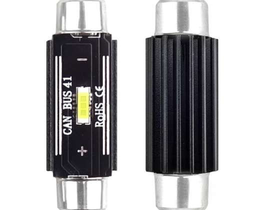 LED-Lampen canbus 1860 1smd ultrastark festoon c5w c10w c3w 41mm weiß 12v 24v amio 02444