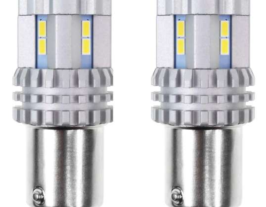 LED-pærer canbus 3020 ultrabright 22smd 1156 ba15s p21w r10w r5w hvite 12v 24v aimo 02449