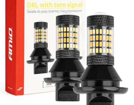 2σε1 φώτα ημέρας LED με φλας PY21W Amio 02451
