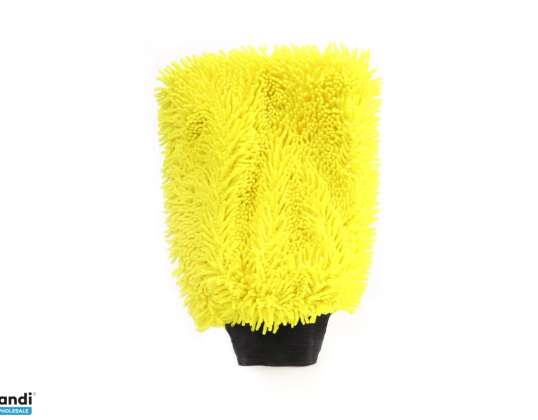 Yellow Microfiber Car Wash Glove 23x17 cm amio 02517
