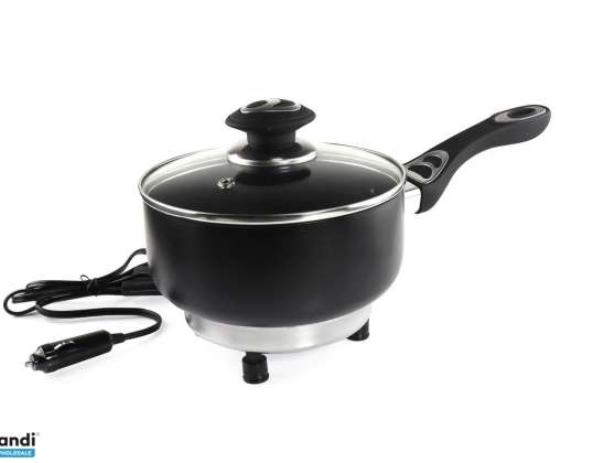 Casserole électrique Rondel avec couvercle pour voiture 18 cm x 8 cm 150w 12v amio 02534