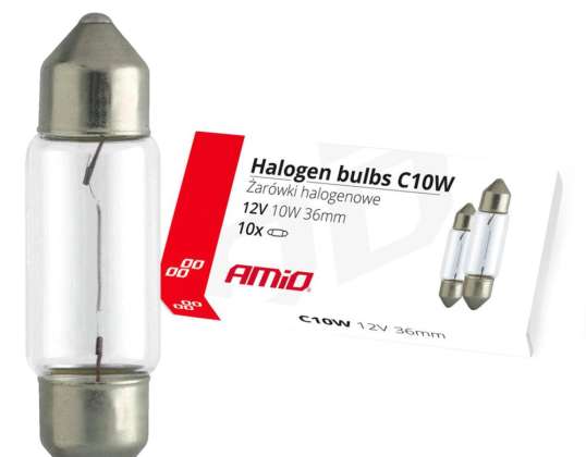 Halogenlampen c10w Feston 36mm 12v 10 St. amio 02556