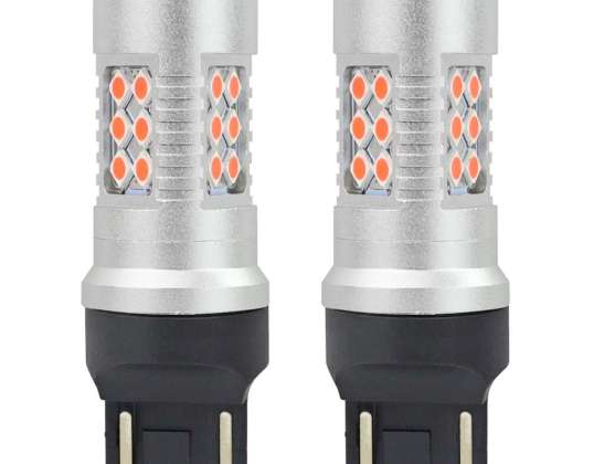 LED-Birnen Canbus 24smd T20 WR21/5W rot rot 12V 24V Amio 02581