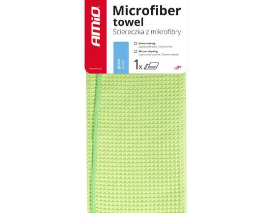 Chiffon en microfibre à motif gaufre pour vitres 30x40cm 280g amio 02606
