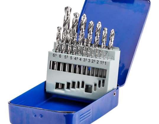 Bohrersatz für Stahl und Gusseisen NWKa INOX M 19. 1.0 10.0 mm. geschliffen. HSS E Co5 19 Stück.