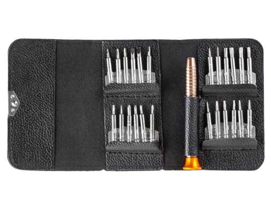 Schraubendreher-Set mit präzisen Schraubendrehern 25 Stück amio 02839