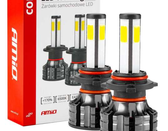 Bil LED-pærer serie cob hb3 6500k amio 02846