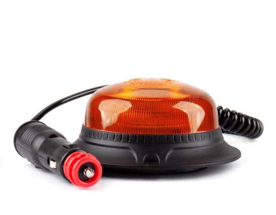 Mini-Blitzwarnleuchte 18 LED Magnet Niedrig R65 R10 12V 24V W21M AMIO 02925