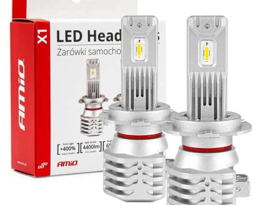 LED-Autolampen Serie X1 H7 6500K Canbus AMiO 02966