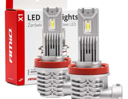 LED-Autolampen Serie x1 H8 H9 H11 6500K Canbus Amio 02967